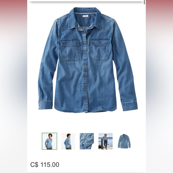 LL Bean Denim Button-Up - Picture 7 of 7